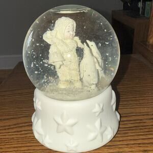 Dept. 56 Snowbabies Snow Globe Musical Waterglobe "Jingle Bells" Retired ‘99